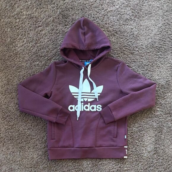 adidas Tops - Adidas Women's Burgundy and Purple Hoodie